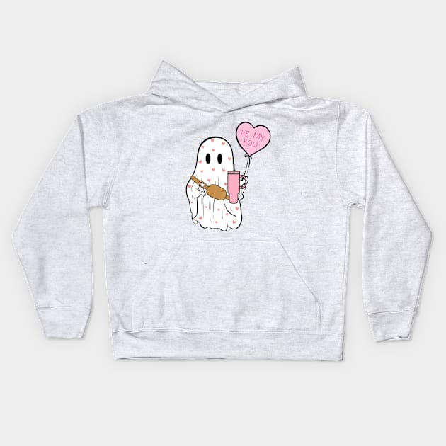 Be My Boo Boujee Cute Ghost Love Kids Hoodie by Nessanya